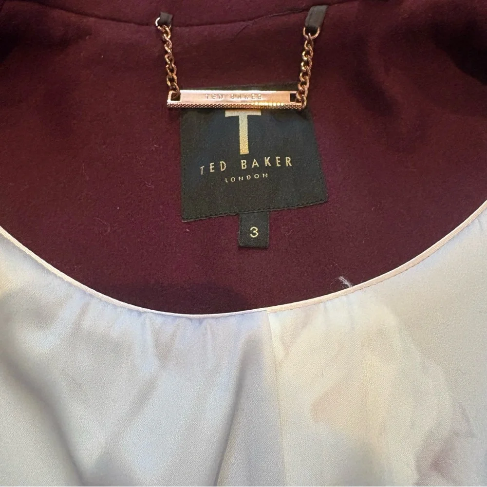 Ted Baker Long Wrap Wool Coat - Picture 5 of 6